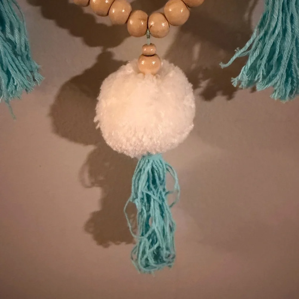 Blue and White Dreamcatcher‎ with Beads